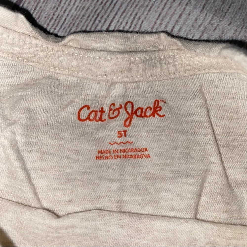 Cat & Jack longsleeve floral print top gold and tan girls size 5T